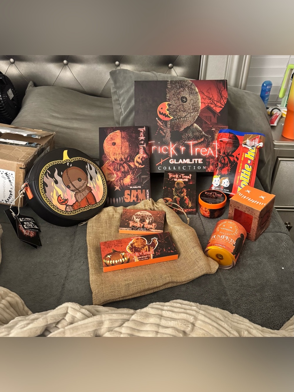 Glamlite x Trick ‘r Treat Full Collection w/PR Box & LoungeFly Makeup Bag/Purse